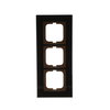 Abdeckrahmen 3-fach Glas schwarz - carat®   