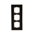 Abdeckrahmen 3-fach Glas schwarz - carat®