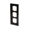Abdeckrahmen 3-fach Glas schwarz - carat®   
