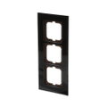 Abdeckrahmen 3-fach Glas schwarz - carat®