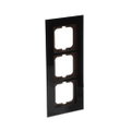 Abdeckrahmen 3-fach Glas schwarz - carat®