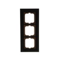 Abdeckrahmen 3-fach Glas schwarz - carat®