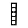 Abdeckrahmen 5-fach Glas schwarz - Busch-axcent® pur   
