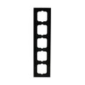 Abdeckrahmen 5-fach Glas schwarz - Busch-axcent® pur