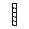 Abdeckrahmen 5-fach Glas schwarz - Busch-axcent® pur   