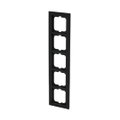 Abdeckrahmen 5-fach Glas schwarz - Busch-axcent® pur