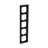 Abdeckrahmen 5-fach Glas schwarz - Busch-axcent® pur   