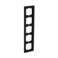 Abdeckrahmen 5-fach Glas schwarz - Busch-axcent® pur
