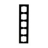Abdeckrahmen 5-fach Glas schwarz - Busch-axcent® pur   