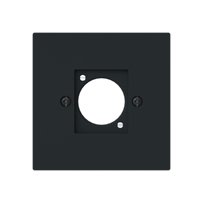 Zentralscheibe XLR-Einbaubuchse Serie D 1-fach schwarz - Busch-art linear®   