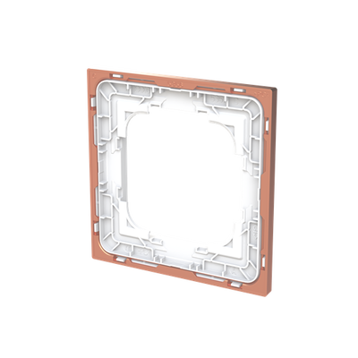 Abdeckrahmen mit Dekorring 1-fach studioweiß matt/roségold - Busch-art linear® 