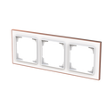 Abdeckrahmen mit Dekorring 3-fach studioweiß matt/roségold - Busch-art linear®