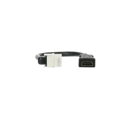 Kabelpeitsche HDMI-Keystone, Ausführung: gerade weiß   