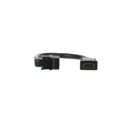 Kabelpeitsche HDMI-Keystone, Ausführung: gerade schwarz   