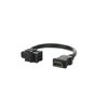 Kabelpeitsche HDMI-Keystone, Ausführung: gerade schwarz   