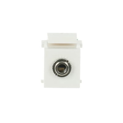 Kupplung 3,5 mm Klinke Modular-Jack-Einsatz, Keystone Ausführung: gerade weiß  