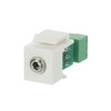 Kupplung 3,5 mm Klinke Modular-Jack-Einsatz, Keystone Ausführung: gerade weiß  