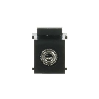 Kupplung 3,5 mm Klinke Modular-Jack-Einsatz, Keystone Ausführung: gerade schwarz