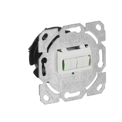 Glasfaser Anschlussdose TAE LC-Quad-Stecker Ausführung: gerade 4-fach silber   