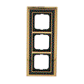 Abdeckrahmen 3-fach Messing poliert anthrazit - Busch-dynasty®   