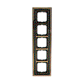 Abdeckrahmen 5-fach Messing poliert anthrazit - Busch-dynasty®   