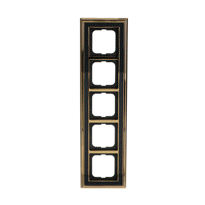 Abdeckrahmen 5-fach Messing poliert anthrazit - Busch-dynasty®   