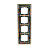 Abdeckrahmen 4-fach Messing poliert Dekor anthrazit - Busch-dynasty®   