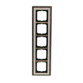 Abdeckrahmen 5-fach Messing antik elfenbeinweiß - Busch-dynasty®   