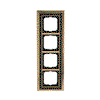 Abdeckrahmen 4-fach Messing antik Dekor anthrazit - Busch-dynasty®   