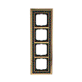 Abdeckrahmen 4-fach Messing antik Dekor anthrazit - Busch-dynasty®   