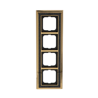 Abdeckrahmen 4-fach Messing antik Dekor anthrazit - Busch-dynasty®   