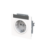 SCHUKO® Steckdose Safety+ mit Beschriftungsfeld studioweiß - Busch-art linear® 