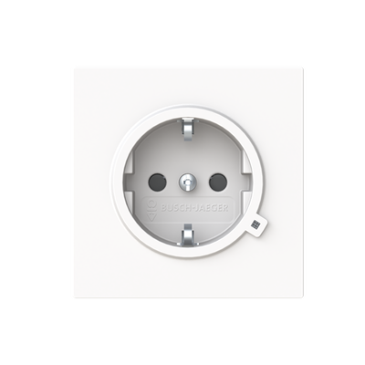 SCHUKO® Steckdosen-Einsatz Safety+ mit LED Kontrolllicht /grün studioweiß matt