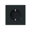 SCHUKO® Steckdosen-Einsatz Safety+ mit LED Kontrolllicht /grün schwarz matt -