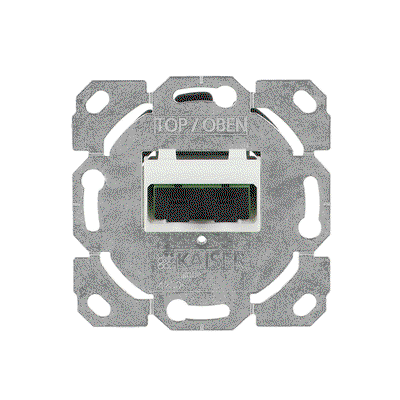 Glasfaser Anschlussdose TAE SC-Duplex-Stecker Ausführung: gerade 2-fach silber 