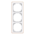 Abdeckrahmen mit Dekorring 3-fach studioweiß matt/roségold - Busch-art linear®