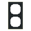 Abdeckrahmen mit Dekorring 2-fach schwarz matt/gold - Busch-art linear®