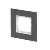 Abdeckrahmen 1-fach Porzellan anthrazit - carat®   