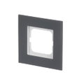 Abdeckrahmen 1-fach Porzellan anthrazit - carat®   