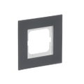 Abdeckrahmen 1-fach Porzellan anthrazit - carat®   