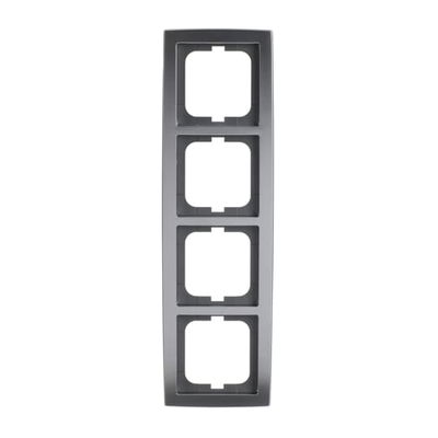 Abdeckrahmen 4-fach chrom matt - solo®   