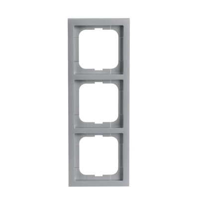 Abdeckrahmen 3-fach alusilber - future® linear