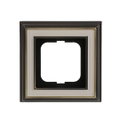 Abdeckrahmen 1-fach Messing antik elfenbeinweiß - Busch-dynasty®   