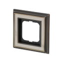 Abdeckrahmen 1-fach Messing antik elfenbeinweiß - Busch-dynasty®   