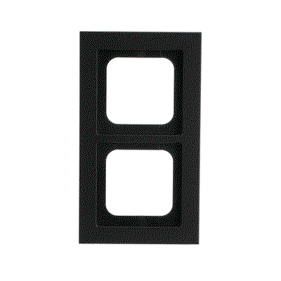 Abdeckrahmen 2-fach schwarz matt - Busch-axcent® pur   