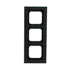 Abdeckrahmen 3-fach schwarz matt - Busch-axcent® pur   