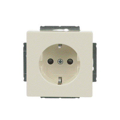 SCHUKO® Steckdosen-Einsatz Safety+ elfenbeinweiß - Plattform 63