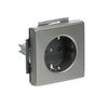 SCHUKO® Steckdosen-Einsatz Safety+ edelstahl - pur edelstahl