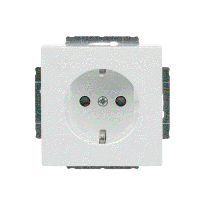 SCHUKO® Steckdosen-Einsatz Safety+ ohne Spreize studioweiß - Plattform 63