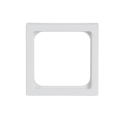 Zwischenring 50x50 mm Kommunikations-Steckverbinder studioweiß - Plattform 63  